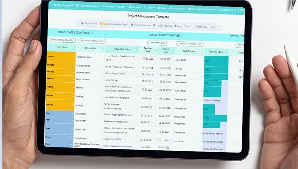 Template for project management plan